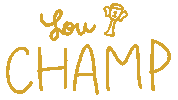 Gold Champion Sticker