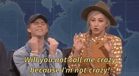 i am not crazy GIF by Saturday Night Live