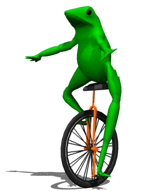 Frog Unicycle GIF