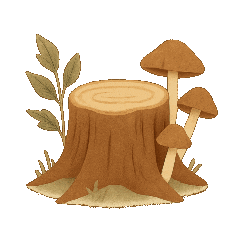 Tree Mushroom Sticker