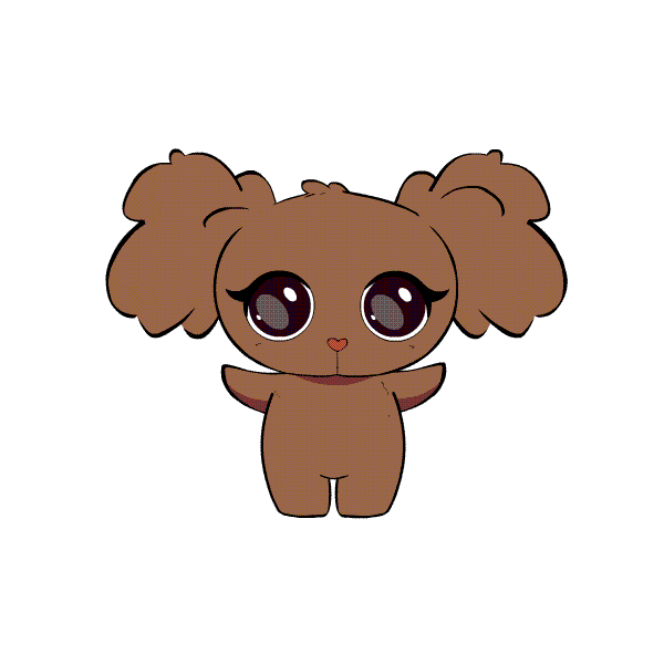 adornedbychi happy joy poodle jumping for joy Sticker