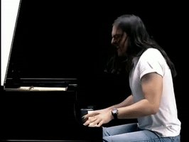 andrew w k piano GIF