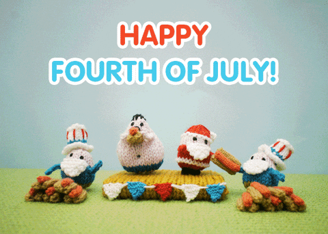 Independence Day Knitting GIF