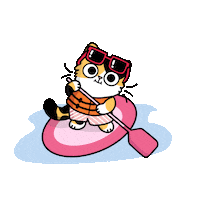 Cat Summer Sticker by meowbox