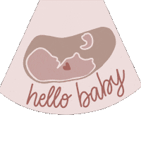 Hello Baby Ultrasound Sticker