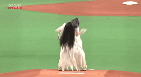 Sadako Vs Kayako Baseball GIF