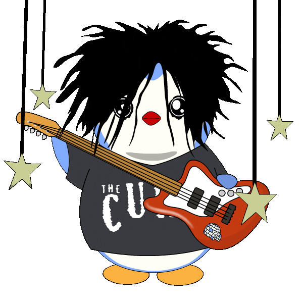 Get To Know Me The Cure Sticker by Pudgy Penguins