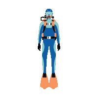 islandmedia sea diving diver snorkling Sticker