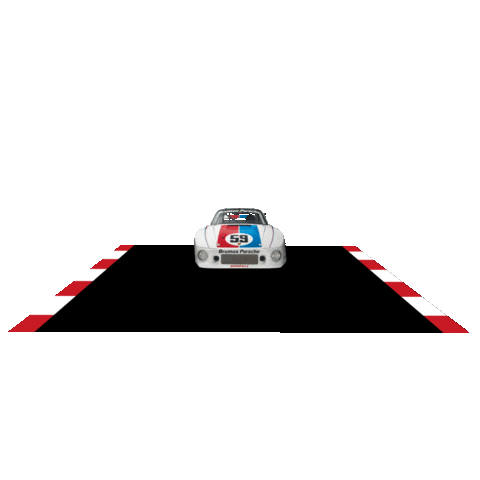 Classic Car Racing Sticker by thebrumoscollection