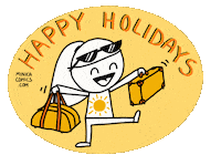 Happy Holidays Boas Festas Sticker by Minka Comics