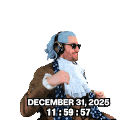 Spying Happy New Year Sticker