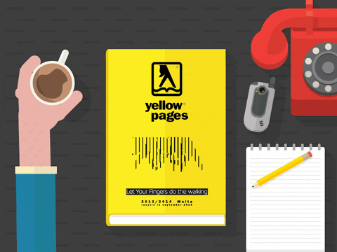 yellow pages motion graphics GIF by Zach Ritchie