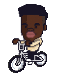Pixel Bike Sticker by Ali Graham