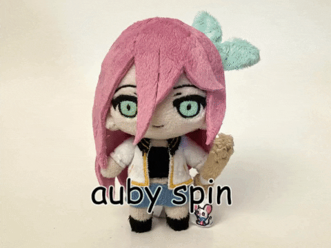 officially_elissa067 giphygifmaker auby aubrey omori plush spin omor GIF