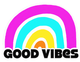 Good Vibes Rainbow Sticker by Jelene