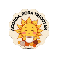Bom Dia Crochet Sticker