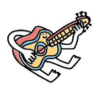Happy Rock N Roll Sticker by joelkirschenbaum