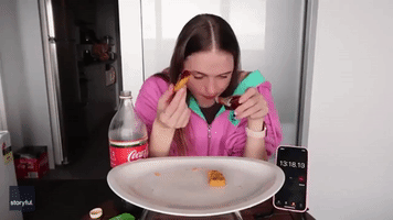 Competitive Eater Devours Mountain of McNuggets