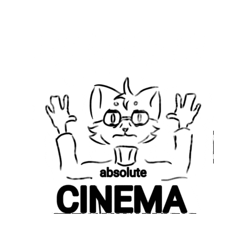 Cat Cinema Sticker