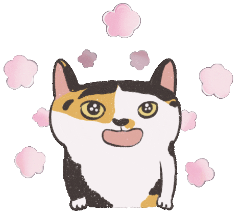 Happy Calico Cat Sticker