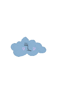 vikiartstudio happy heart face sky Sticker
