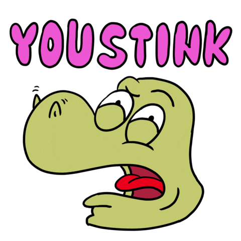 Dinosaur Mean Sticker by Luigi Segre