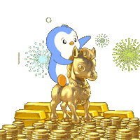 New Year Penguin Sticker by Pudgy Penguins