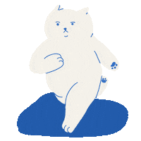 Cat Running Sticker