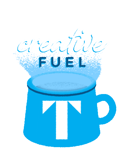 Tremendousness giphyupload coffee blue tea Sticker