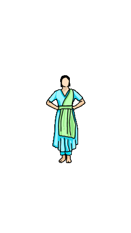 Dancing Girl Art Sticker