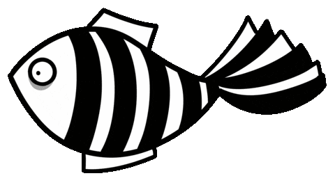 Ocean Fish Sticker by Debetekenaar