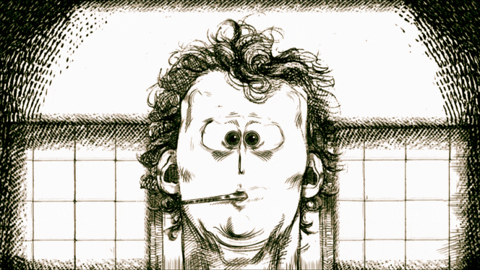 black and white animation GIF by Alex Boya