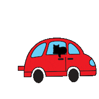 Black Cat Travel Sticker by CatsMeowVillage