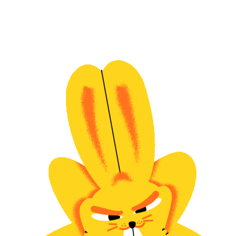 Bunny Bouncing Sticker by At Laude