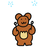 evite bear hearts bubbles evite Sticker