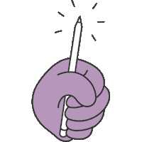 blocprint artist drawing hand pencil Sticker