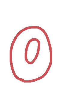 lifeissushi number zero 0 数字 Sticker