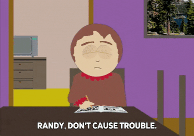 nervous woman GIF by South Park 