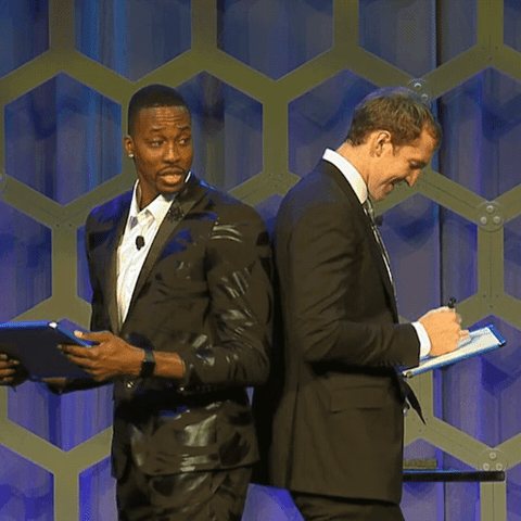 happy dwight howard GIF by Charlotte Hornets