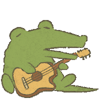 hokaron guitar wani ワニ ギター Sticker
