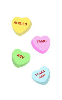 valentines day hearts Sticker by Texas A&M University