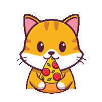 Cat Pizza Sticker by CATECOIN