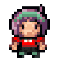 Pixel Girl Sticker by Codédex