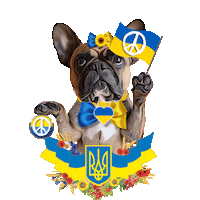 French Bulldog Ukraine Sticker by Pimp Yo Pets