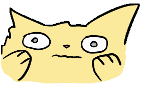 Nervous Cat Sticker