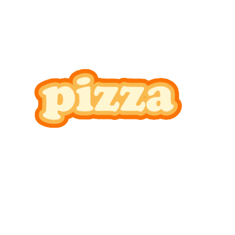 Hungry Pizza Sticker by Freckley Design