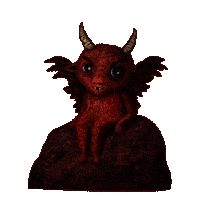 Happy Red Devil Sticker by Kiszkiloszki
