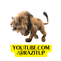Jumping The Lion Sticker by Yanni Raz