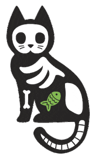 erstwilder cat halloween scary kitty Sticker
