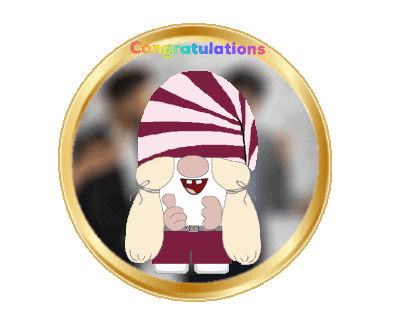 Congratulations Gnome Sticker